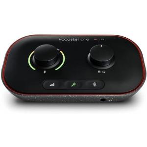 imageFocusrite Vocaster Two  Podcasting Interface for Recording Host and Guest 2 Mic Inputs and Headphone Outputs with Auto Gain Enhance and Mute Small Lightweight and Powered by ComputerVocaster One